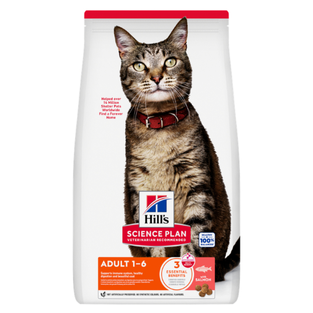 Hill's Science Plan somonlu yetişkin kedi maması 1,5 kg ambalajı